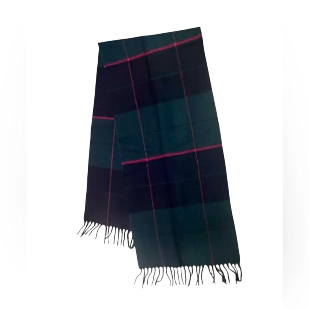 Vintage Givenchy Monsieur Men’s Lambswool Tartan Scarf